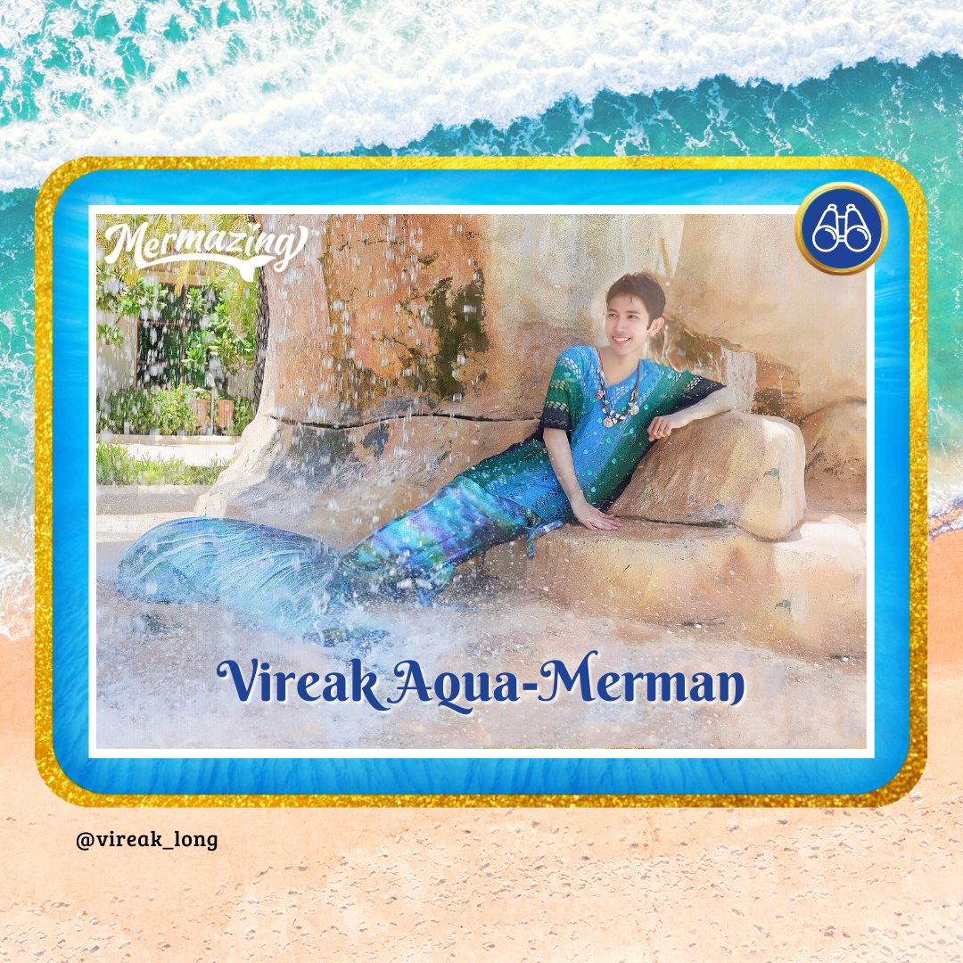Mermazing: # 0057 - Vireak Aqua-Merman (card front). Dive in & collect the wonders of our Mermazing oceans, one card at a time! #mermazinggame
🧜‍♂️🌏Trading Cards Link: friendlyplanet.club/trading-card-g…
.
.
#Cambodia #mermanlife #merpeople #tradingcards #mermaidsarereal #occosplay #merfolk