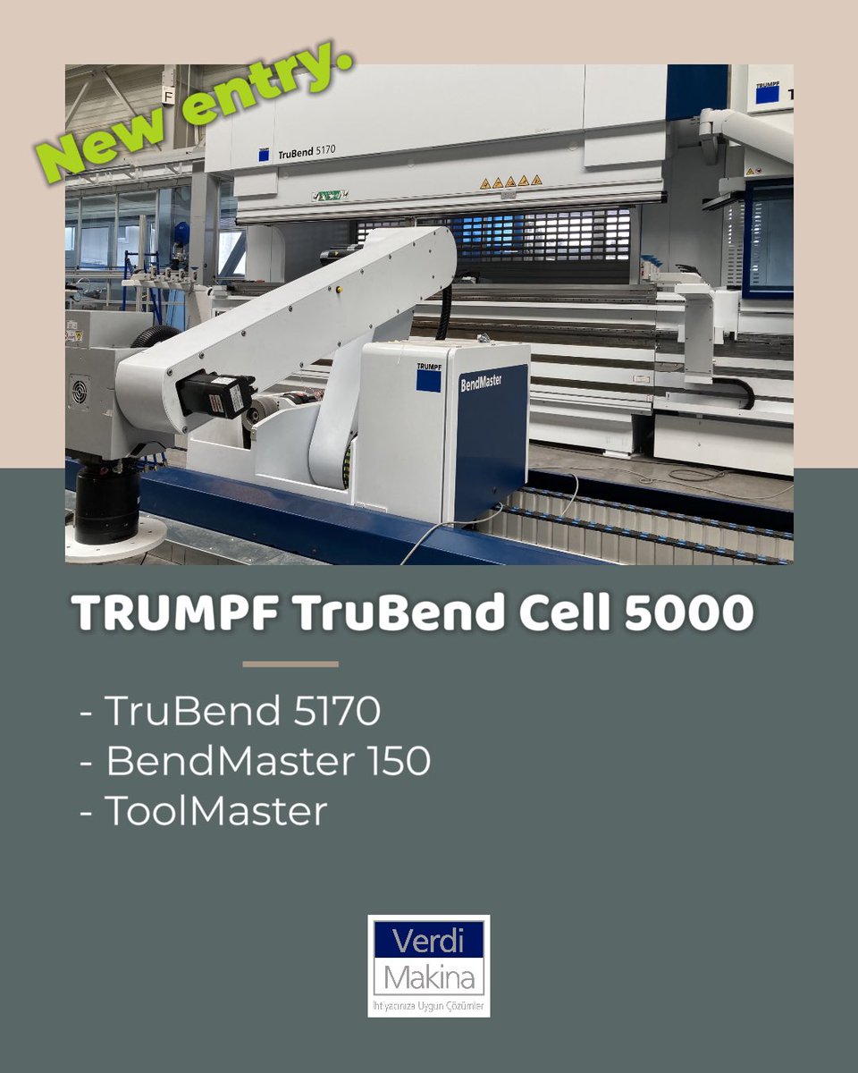 VerdiMakina's tweet image. Hemen teslim!
#Trumpf #bending #abkant #sacbüküm #bükmemerkezi #trubend #bendmaster