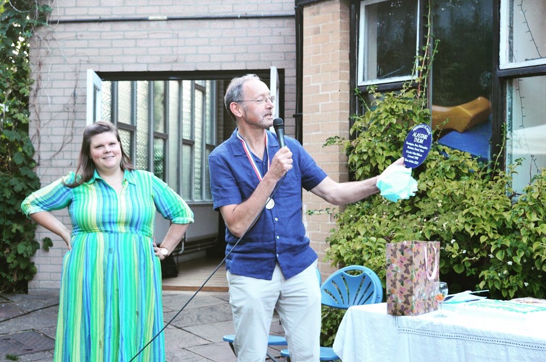 StLukesWKilburn's tweet photo. On Saturday evening we celebrated our vicar Alastair having been in the parish 25 years! He was given a silver ‘long service’ medal 🏅 and his very own blue plaque! @alastairthom @dioceseoflondon @area_two https://t.co/Ts31U5PyN1