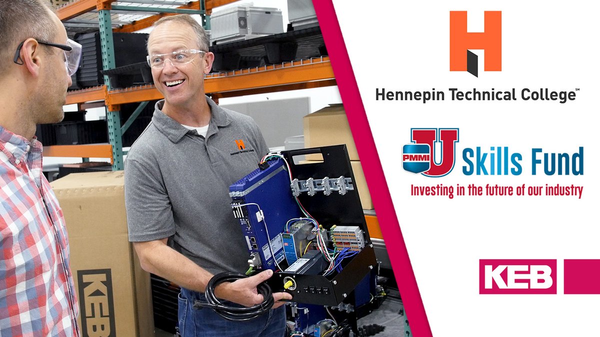 KebAmerica's tweet photo. Exciting News! We have donated five servo motor demo stations to @HennepinTech to enhance the learning in packaging, processing, and automation with generous support from @PMMIorg doubling the donation. https://t.co/HhziXs40nV

#pmmi #packagingindustry #industrialautomation https://t.co/1MAeMxAW8C