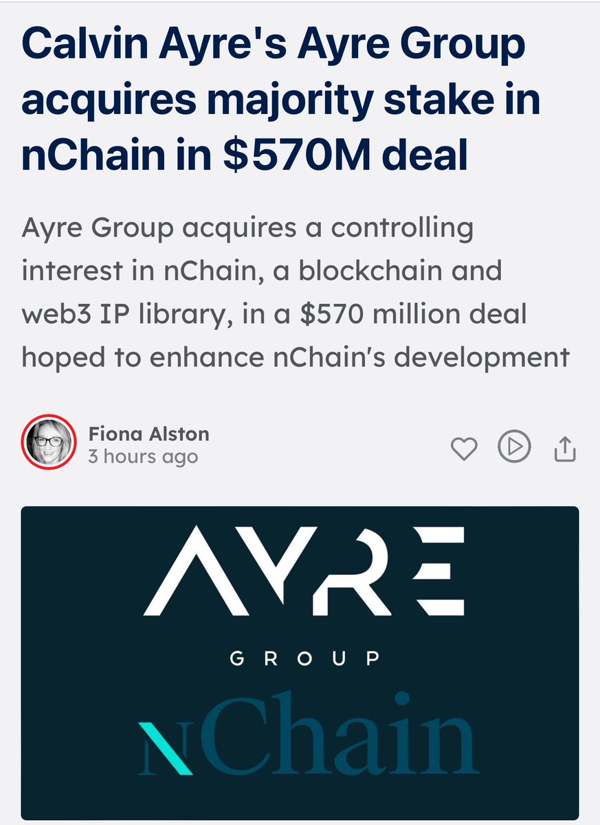 I’m welcoming an incredible businessman and entrepreneur as majority owner of <a href="/nChainGlobal/">nChain</a>. <a href="/CalvinAyre/">Calvin Ayre</a>. It’s gonna be a pleasure working alongside you to build a trillion dollar ecosystem based on <a href="/nChainGlobal/">nChain</a> IP and at the same time making the world 🌍 a better place.