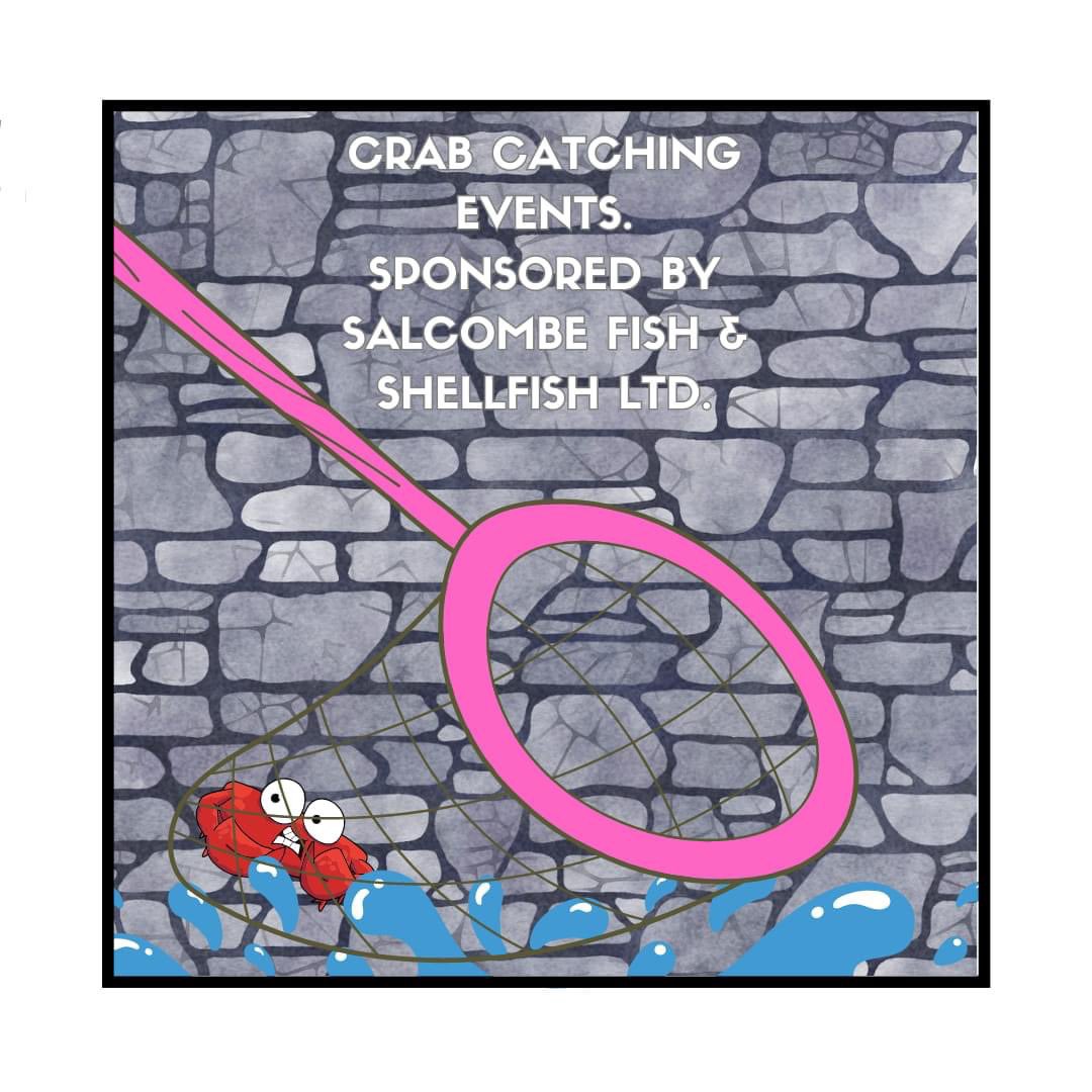 Group crab catching today at 5pm on Victoria Quay.
Rules and information is in the programme. 

With thanks to Salcombe Fish and Shellfish Ltd for sponsoring the crab catching events.
