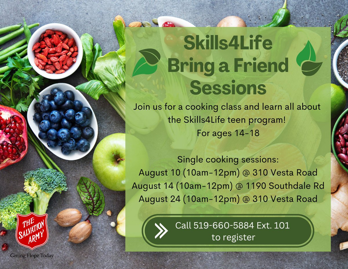 Join us for a cooking class and learn all about the Skills4Life teen program! #Ldnont