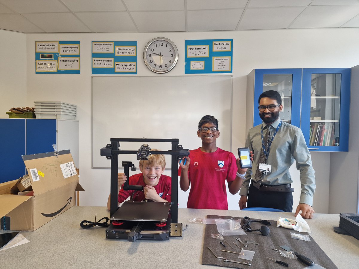 loughburians's tweet photo. @LboroGrammar was delighted to receive a 3D printer for use in the STEM Club. The printer was kindly funded by alumnus Professor Hubert Lacey (LGS 1963) and Mrs Sue Lacey

Read more: https://t.co/GNCHzhEWcO https://t.co/4aaEWZbdXq