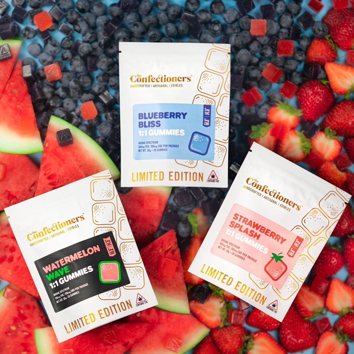 SweetDirtME's tweet photo. August already!? Slow down summer with our limited-edition flavors 🍉🫐🍓

#august #limitededition #sweetdirt #sweetdirtmaine #cannabis #weedgummies https://t.co/Fbp3c9I5jW