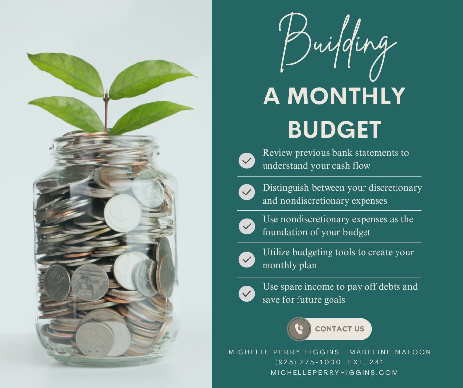 RetirementMPH's tweet image. Building a monthly budget is a crucial strategy to help your finances stay on track.

#monthlybudget #budgeting #smartinvesting #finance #financeeducation #top100ria #MoneyLady #femaleplanners #topRIA #TopAdvisors #FinanceTips #financialplanning #financialplan #retirementplanning