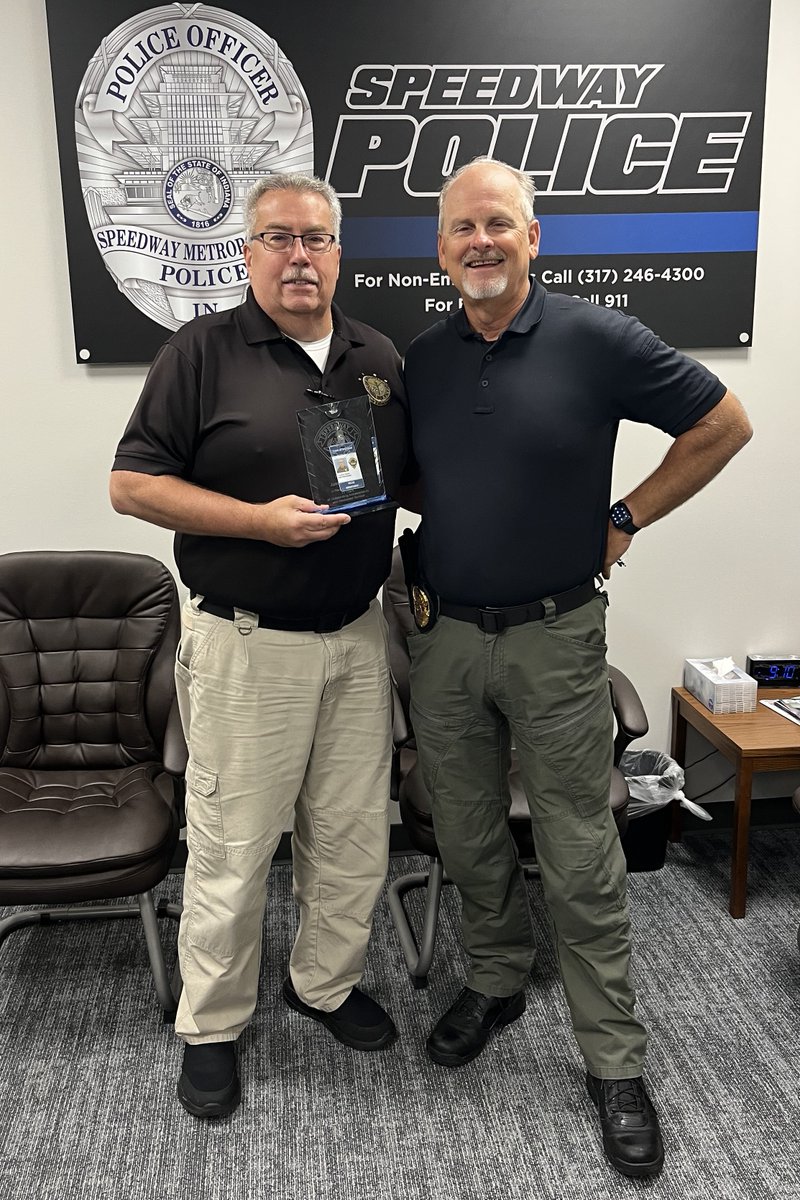 Speedway Police Department (@speedwaypd) on Twitter photo Today, <a href="/SpeedwayPD/">Speedway Police Department</a> recognized Code Enforcement Officer Joe Kramer for completing 10 years of service in the Code Enforcement Division for the Town of Speedway. Earlier this year, Kramer completed 42 years of total service for the Town. Congratulations on your achievement Joe! Today, <a href="/SpeedwayPD/">Speedway Police Department</a> recognized Code Enforcement Officer Joe Kramer for completing 10 years of service in the Code Enforcement Division for the Town of Speedway. Earlier this year, Kramer completed 42 years of total service for the Town. Congratulations on your achievement Joe!