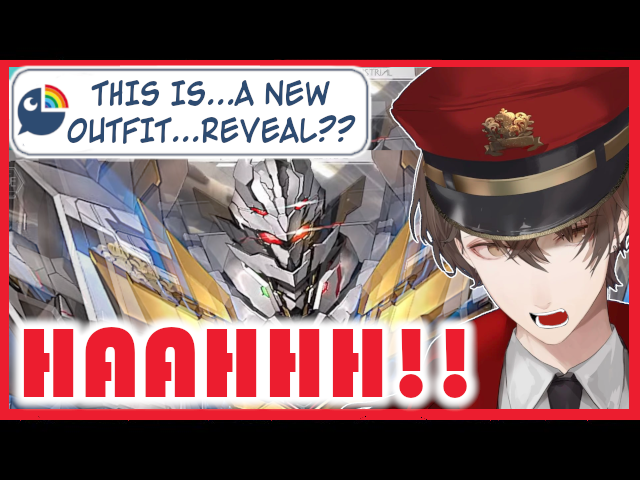 ogbear_wut's tweet image. No one went bigger than Shachou, Kagami Hayato, for his unbelievable new outfit! He had so much fun with it!

I hope you enjoy these highlights from his unveiling stream! youtu.be/4zuwcaDzdNw

#KagamiHayato
#NIJISANJI 
#vtuberensubs