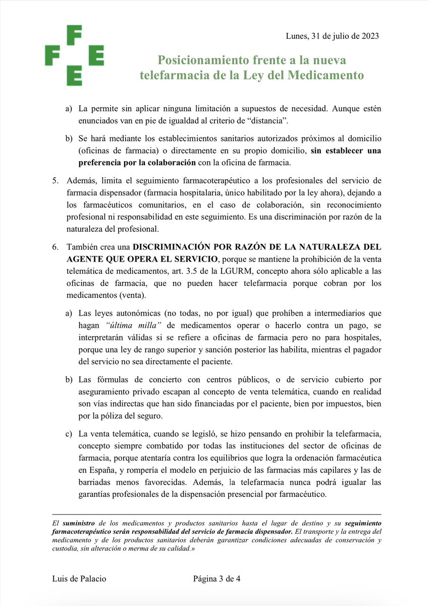 Asoc_Futuro's tweet photo. El futuro de nuestra profesión se sigue jugando en un campo embarrado (otra vez)
Demoledor el documento de @Fefefarmacia 
No podemos dejarlo pasar.
#asociacionfuturo, #farmacia https://t.co/uhNxOOPqTg
