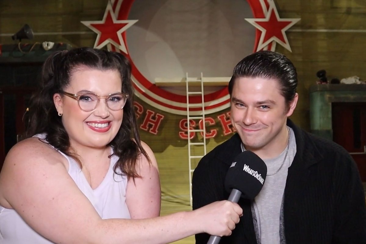 WhatsOnStage's tweet photo. Exclusive: Watch Grease cast members Katie Brace and Callum Henderson perform "Mooning" https://t.co/NJqEgSTL6t https://t.co/OFVoqXJaS2