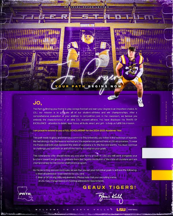 JoBighossCryer's tweet photo. Only the beginning 🎥#GeauxTigers🐯 #BKEffect #YeahChief https://t.co/4UzpebAufu