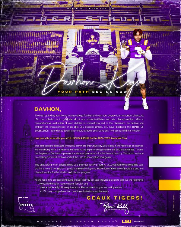 dak3ys's tweet photo. Let’s Geaux. @LSUfootball https://t.co/EfyZmsGvJL