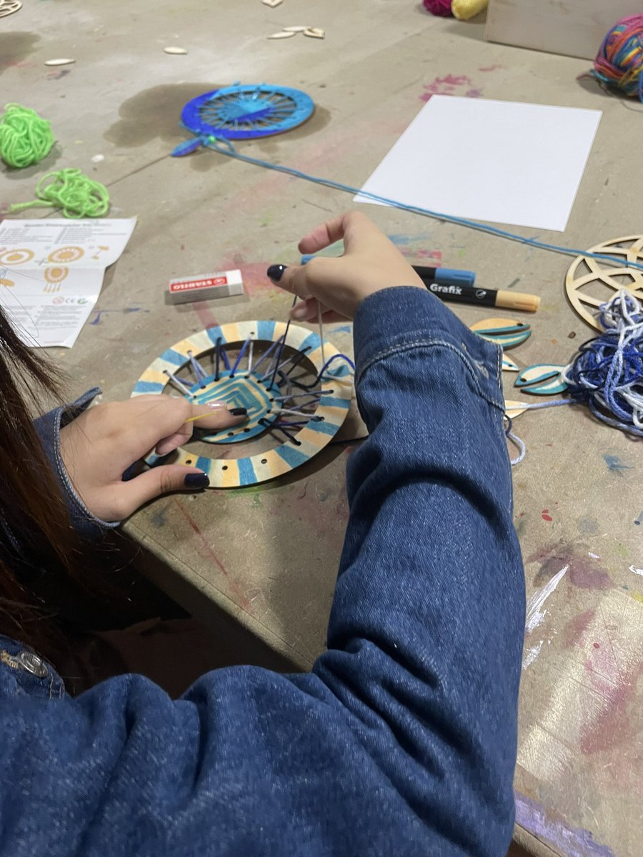 MeyrickStreet's tweet photo. Day 2 #hafsummer2023 ! We made dream catchers! They were tricky to make but we got there in the end and created some fabulous #dreamcatchers 😍 https://t.co/Euc8UTRLwD