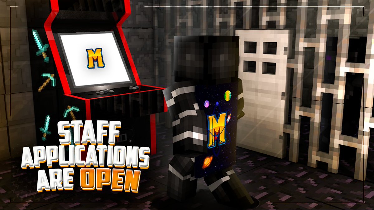 PlayMinecadia's tweet photo. It's about that time again, our Staff Applications have OPENED!

We are looking for motivated and experienced staff for our Factions, Kitmap, and Lifesteal Realms!

Apply through the link down below! ⤵️