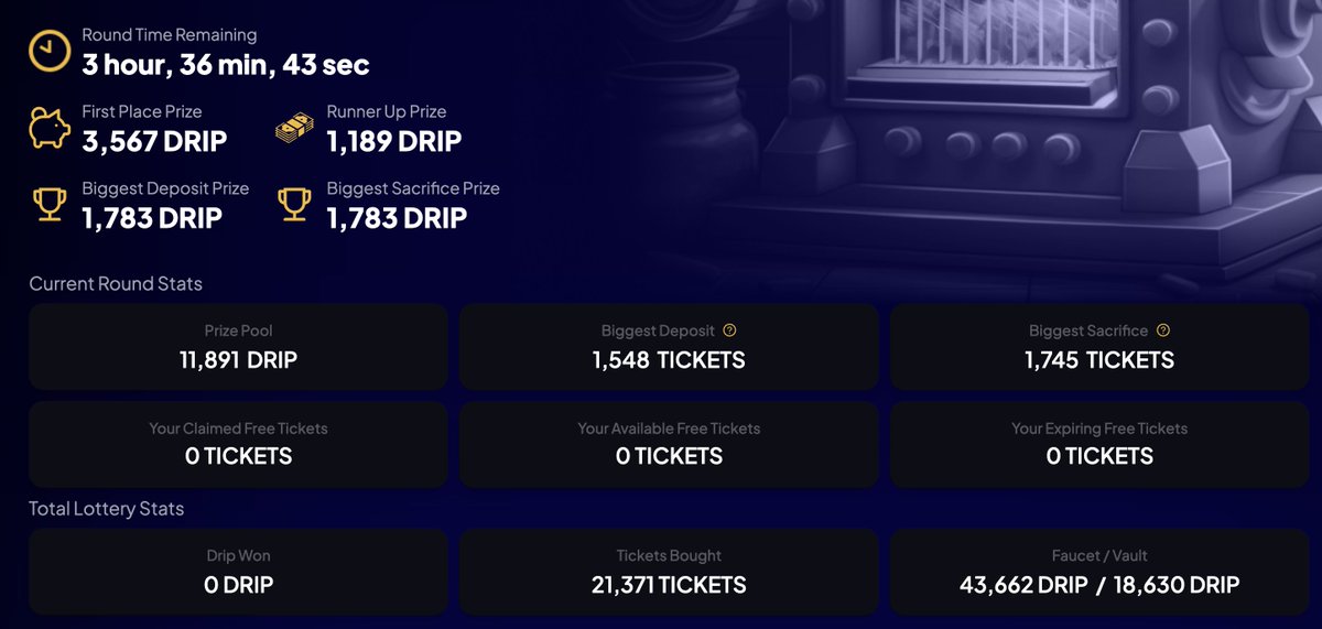 Wow only 20 minutes and ticking over like crazy. Definitely going to hit max wallet on the first round. 
 #DDD #dripnetwork