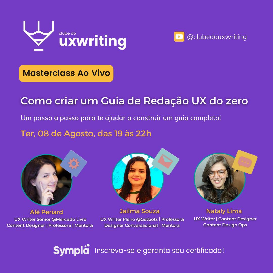 Clube do UX Writing ✍️💜 tweet media