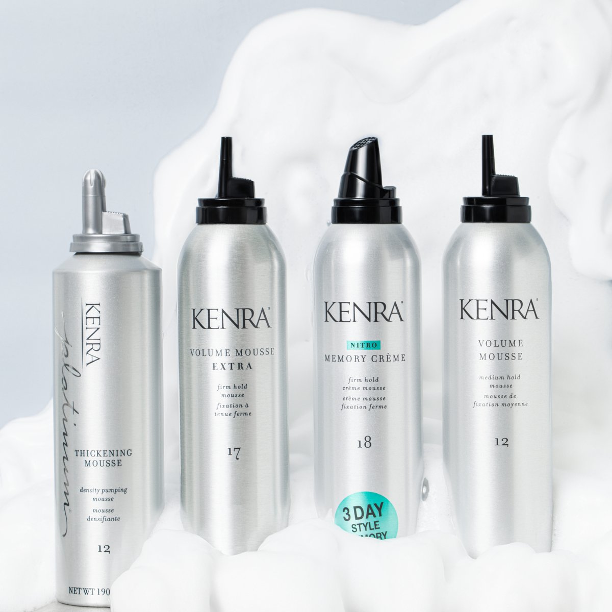 Join us on cloud nine and experience the Magic of Mousse ☁️🪄

Re-introducing the mighty four in our styling collection: Thickening Mousse 12, Volume Mousse 12, Nitro Memory Crème 18 &amp; Volume Mousse Extra 17.