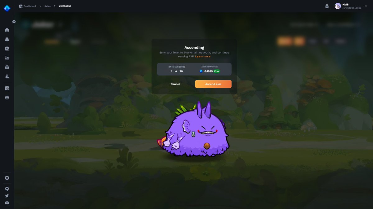 theofficialKMB's tweet photo. My first ascended axie!
#AxieOrigins #AxieInfinity #AxieCore #axiecreator https://t.co/e0MqZsqqkf