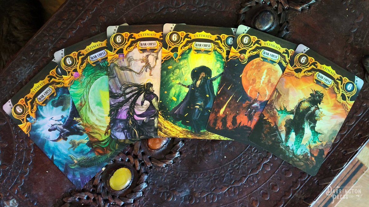 DarringtonPress's tweet photo. NEWS: #QueenByMidnight will release August 22nd, with limited copies available (and promo foil cards!) at #GenCon Booth #2835!

Get a taste of gameplay with this new How to Play video from the lovely Good Time Society: https://t.co/To3xc5nXrD

Read more ➡️ https://t.co/Grx9Jl9Slp https://t.co/KGakJIytBp