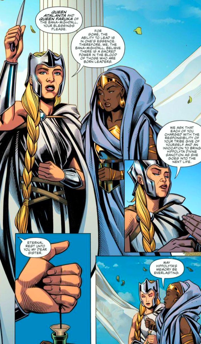 TheMightyZ2's tweet photo. Black Comic Girl of the Day: Faruka II (DC Comics) Queen of the Amazons of Bana-Mighdall and recent ally of Themyscira's Queen Nubia (First Appearance: Wonder Woman vol 5 53) #dccomics #comic #blerd #blackgirl #WonderWoman #DCU https://t.co/s8uQWjPAIf