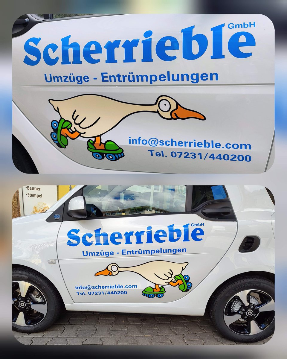 LetterworldPF's tweet photo. https://t.co/pQaCZIKpt0

RICHTIG HANDLICH war heute dieser #smart Sonst ist unser Kunde in der Region und auch bei uns für seine LKWs bekannt, die wir ebenfalls schon #folieren durften.
Diese #Beschriftung wurde erstellt mit #Klebeschriften und #Digitaldruckfolie https://t.co/K726EY7ulk