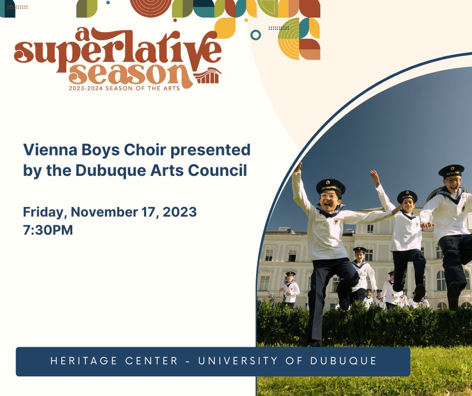 HeritageCTR's tweet image. 2023/2024 Bonus Events, Third Party hosted events at Heritage Center - Tickets are ON SALE NOW! 🎟️ 

Visit our website for more details and tickets. Link in bio! 

Farber Box Office open 11am -2pm M-F. 

#heritagecentre #universityofdubuque #superlativeseason #liveatheritage