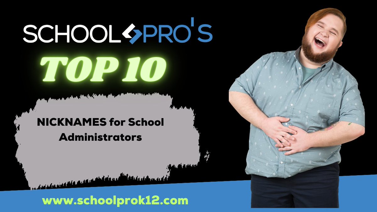 SchoolProK12's tweet photo. 🎉 Discover the most hilarious and creative nicknames given to our amazing school administrators in the "SPK12 Top 10 School Administrator Nicknames" video! https://t.co/w2tUCY1C1h #SchoolProK12 #AdministratorNicknames #LaughOutLoud https://t.co/cUc4qV1lTx