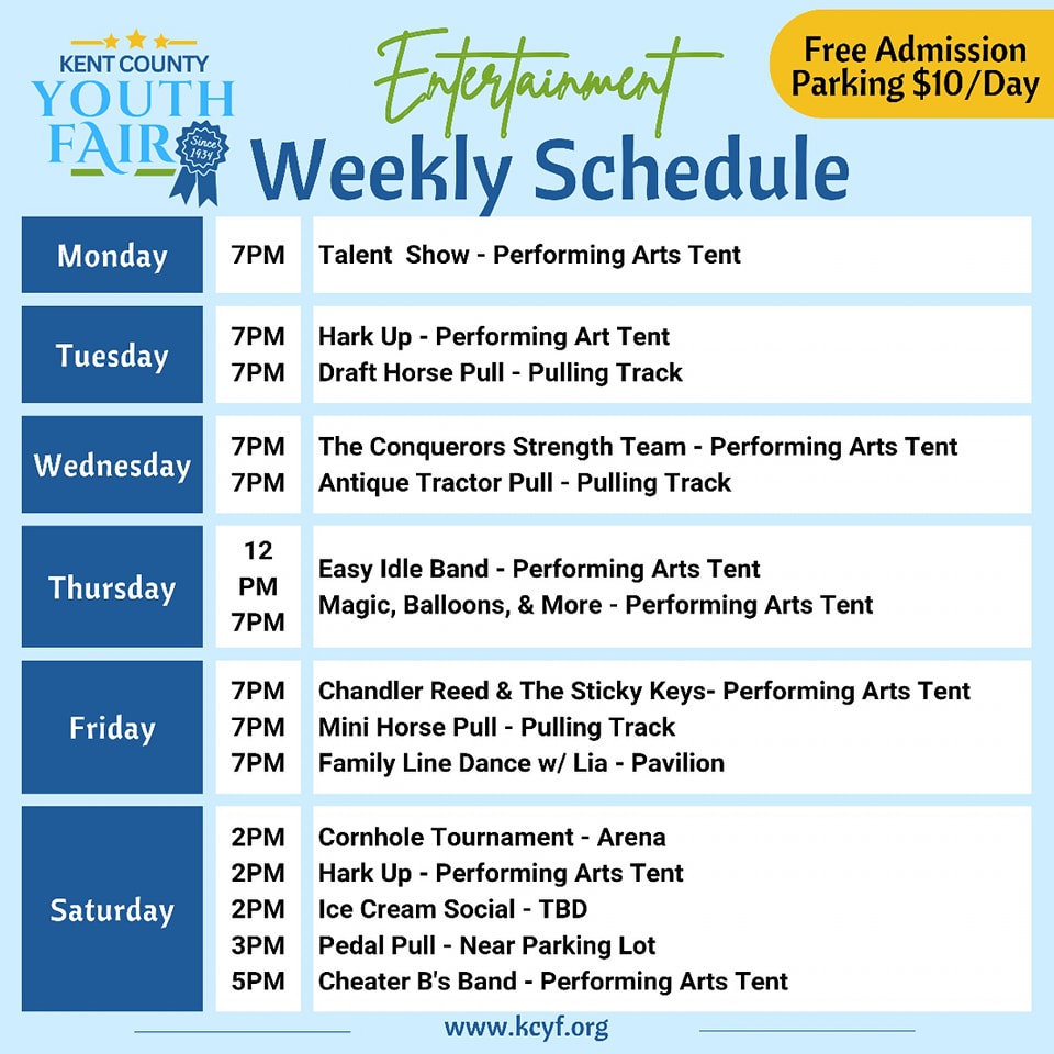 Looking for a little down-home fun? The Kent County Youth Fair is this week!

Check out their brand-new fairgrounds just down the road at 13801 Cascade Road in Lowell Township. 

View the full KCYF schedule at kcyf.org/fairschedule 

#kcyf