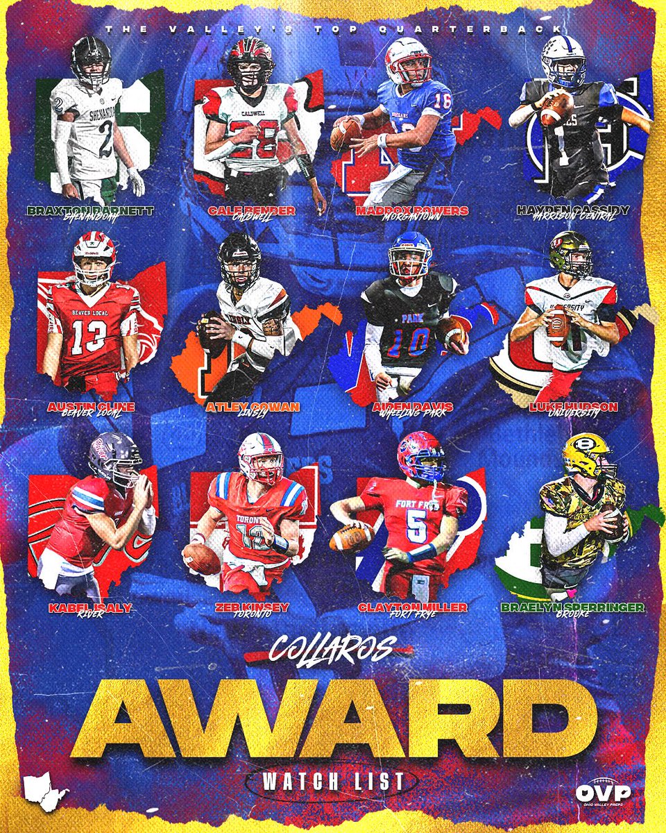 Ohio Valley Preps (@ohiovalleypreps) on Twitter photo ππΈπ΅π΅πͺπ»πΈπΌ πππͺπ»π π¦πͺπ½π¬π± ππ²πΌπ½
The award signifies the Valleyβs top QB each year.
<a href="/Brax2on/">Braxton Barnett</a> <a href="/CaleBender1/">Cale Bender</a> <a href="/Maddox_Bowers16/">Maddox Bowers</a> <a href="/HaydenCassidy14/">Hayden Cassidy</a> <a href="/AustinCline1323/">Austin Cline</a> <a href="/AtleyCowan/">Atley Cowan</a> <a href="/aidendavis01/">Aiden Davis (AD)</a> <a href="/Luke_Hudson11/">Luke Hudson</a> <a href="/isaly_kabel/">Kabel Isaly</a> <a href="/KinseyZebulin/">Zebulin Kinsey</a> <a href="/clayton_miller0/">Clayton Miller</a> <a href="/b_sperringer/">Braelyn Sperringer</a> ππΈπ΅π΅πͺπ»πΈπΌ πππͺπ»π π¦πͺπ½π¬π± ππ²πΌπ½
The award signifies the Valleyβs top QB each year.
<a href="/Brax2on/">Braxton Barnett</a> <a href="/CaleBender1/">Cale Bender</a> <a href="/Maddox_Bowers16/">Maddox Bowers</a> <a href="/HaydenCassidy14/">Hayden Cassidy</a> <a href="/AustinCline1323/">Austin Cline</a> <a href="/AtleyCowan/">Atley Cowan</a> <a href="/aidendavis01/">Aiden Davis (AD)</a> <a href="/Luke_Hudson11/">Luke Hudson</a> <a href="/isaly_kabel/">Kabel Isaly</a> <a href="/KinseyZebulin/">Zebulin Kinsey</a> <a href="/clayton_miller0/">Clayton Miller</a> <a href="/b_sperringer/">Braelyn Sperringer</a>