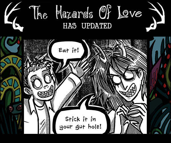 Snakewife's tweet photo. Today on #HazardsComic, Reni and Laura encourage Fawn to have a snack.

https://t.co/pxyX1ywQ3i https://t.co/N5SQjOIoc5