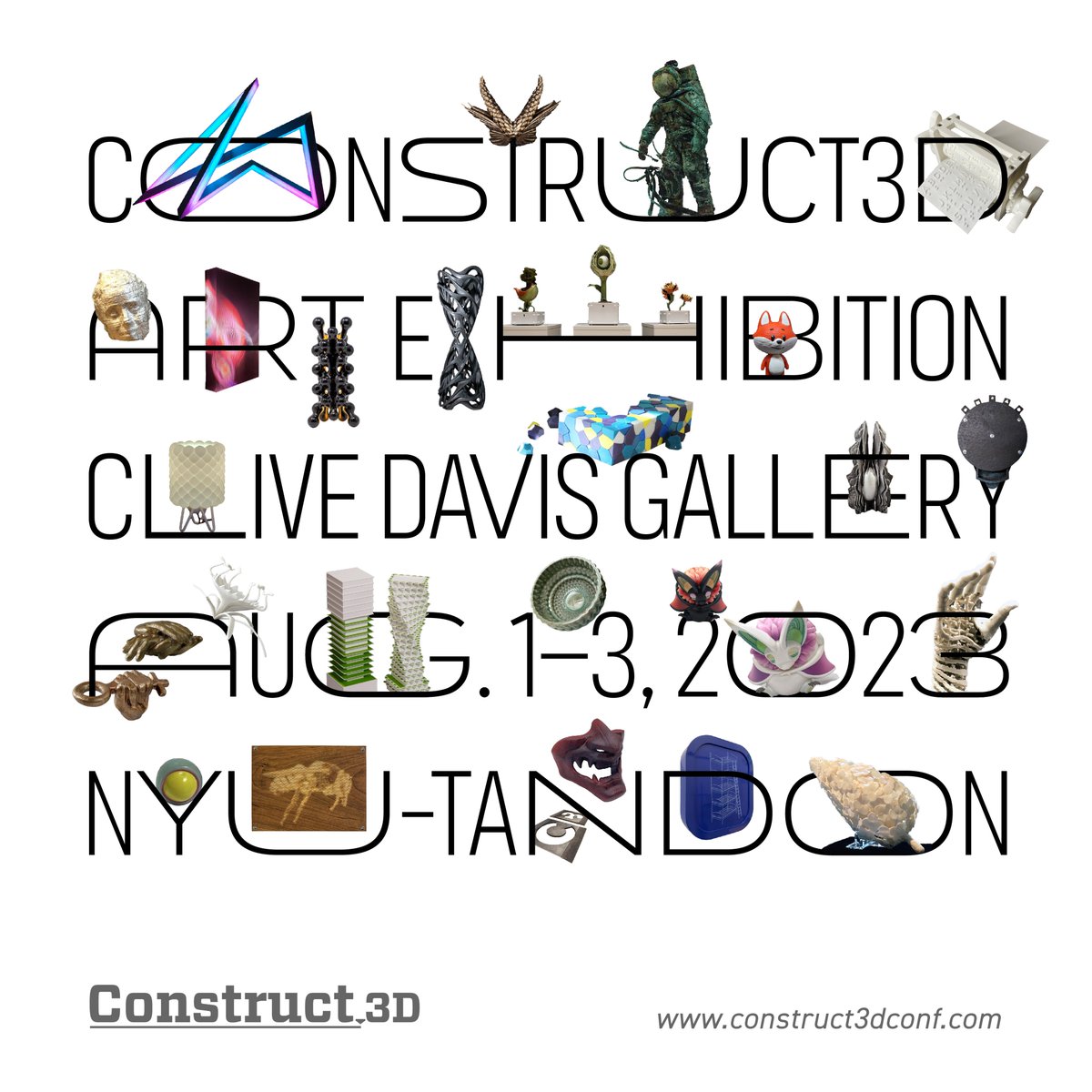 construct3dconf's tweet image. #Construct3D opens today! Before you jump into the many workshops that will be starting tomorrow, check out the Digital Fabrication Art Exhibition! This exhibit, featuring the work of many talented artists and designers, opens tonight at 6:30 PM EDT at the nearby Clive Davis…