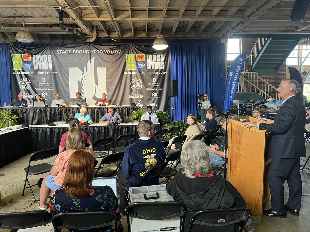 OhioTreasurer's tweet photo. It’s great to be back at the @OhioStateFair!
Today I had the opportunity to join members of the Joint Legislative Agriculture Committee to discuss our #AgLINK program.
Thanks to last year's reform efforts, Ag-LINK has already saved Ohio farmers a record-breaking $5.4M in 2023. https://t.co/PkZzOChVTQ