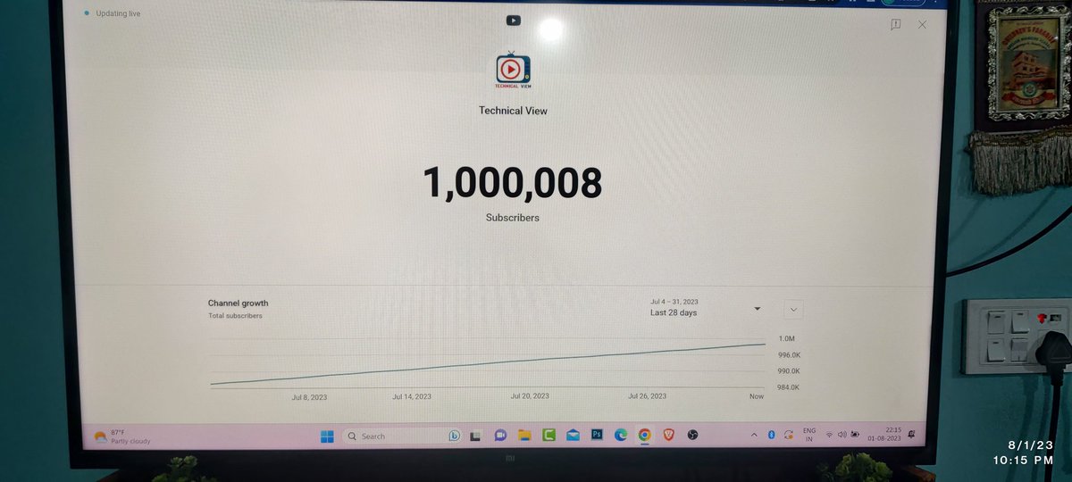 technicalview71's tweet photo. Now 1 Million https://t.co/CIEYGkRYE1