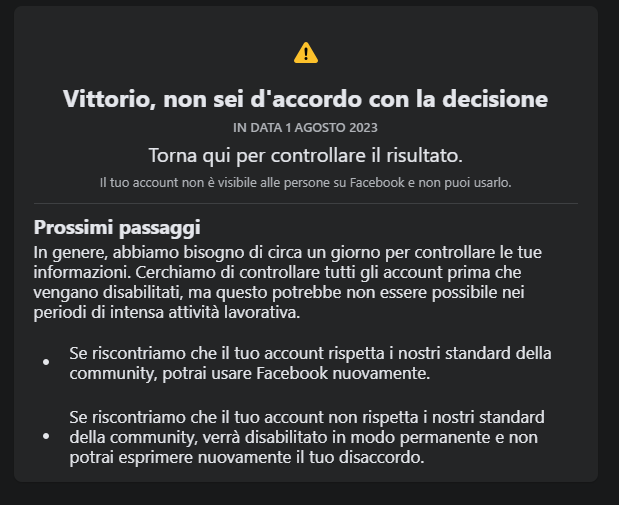 Oggi mi hanno #sospeso l'account #Facebook  non si capisce per quale motivo. Le norme e leggi vigenti in UE obbligano una qualsiasi azienda ad essere #risconoscibile, #trasparente e #materialmente #contattabile andremo sempre peggio. #Troppopotere #posizionedominante