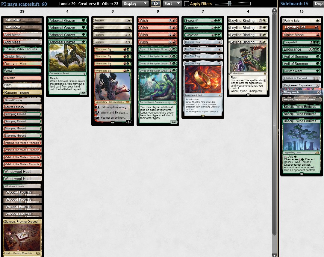 d00mwake's tweet photo. More PT decks today! Naya Scapeshift from the top8 of the Sunday PTQ, Jeskai ThopterSword from Bobby Graves who finished 7-1-2 in the Modern portion of the PT, and Mardu Burn from the top8 of the Sunday modern challenge!

https://t.co/VQDuhIDvQj https://t.co/mgtZf8tvlg