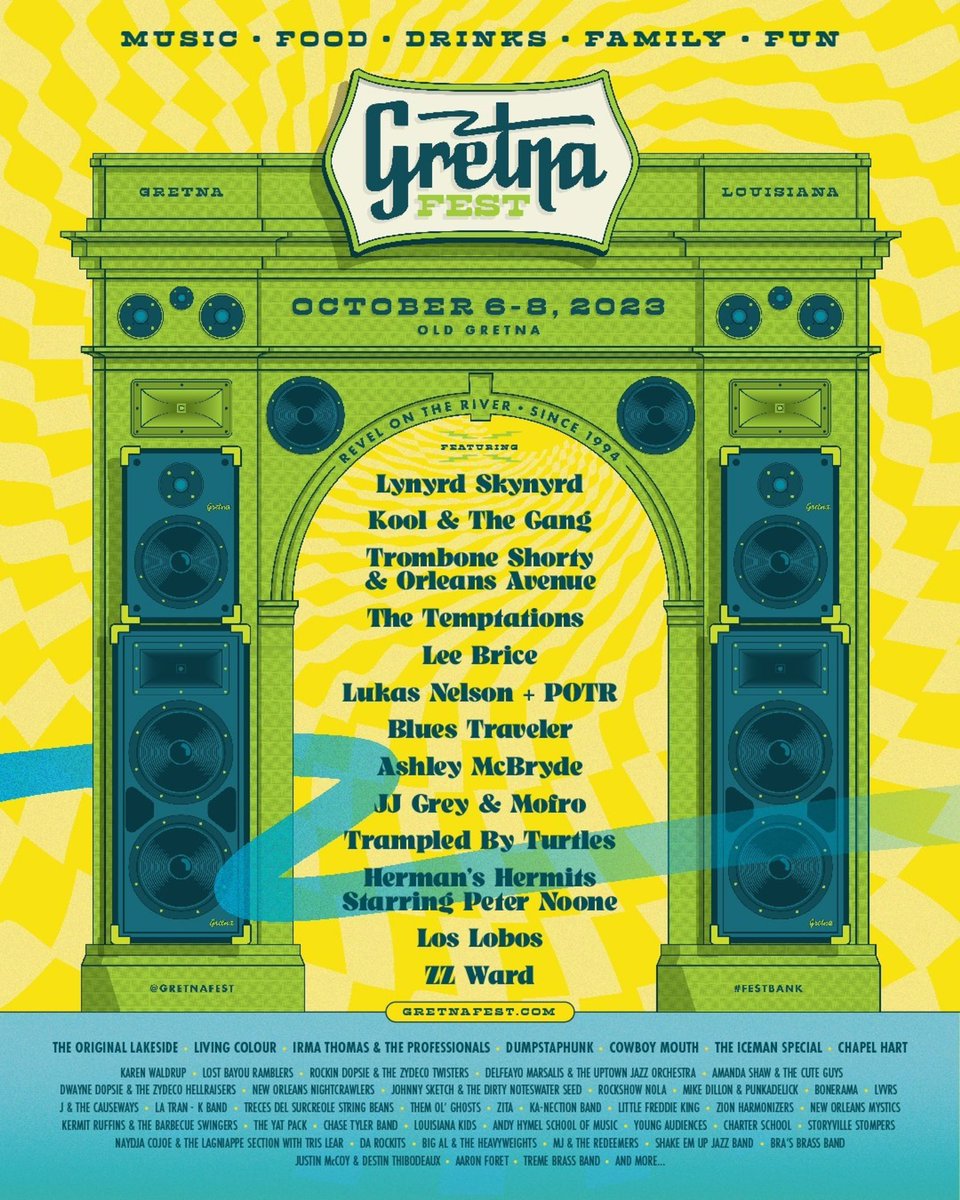 We are excited to announce that we will be performing at Gretna Fest on October 6th-8th in Gretna, Louisiana!  Tickets are available here: gretnafest.com

#gretnafest #festival #theicemanspecial #justannounced #psychrock #funk #rock #party #gretna #louisiana