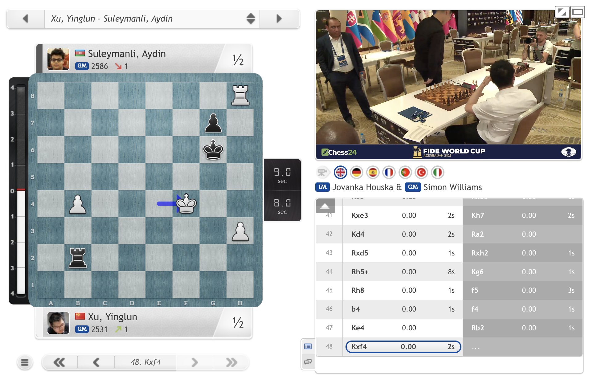 We are now live on  with game 2 of the FIDE World Cup