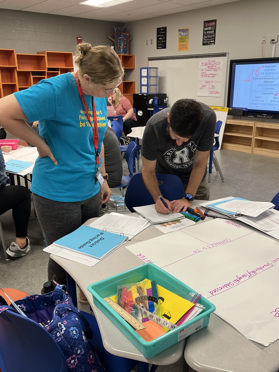GMSDmathcoach's tweet photo. 7th and 8th grade middle school teachers solving a task, diving into standards, and preparing for a new year with new standards and new curriculum.  Let's go!! @gmsdTLA @gmsdk12 @TLAinstructsup @WeAreRiverdale @FHES_gmsd @FarmingtonElem @DogwoodES https://t.co/EftRKUPgQ2