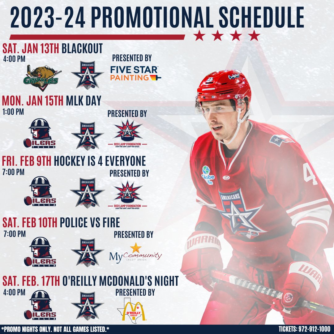 AllenAmericans's tweet photo. SINGLE GAME TICKETS ON SALE NOW!
👉 https://t.co/RP2LFnEyeT
#RedKingdom🇺🇸   #ALN15 https://t.co/ZpkR97MDzr