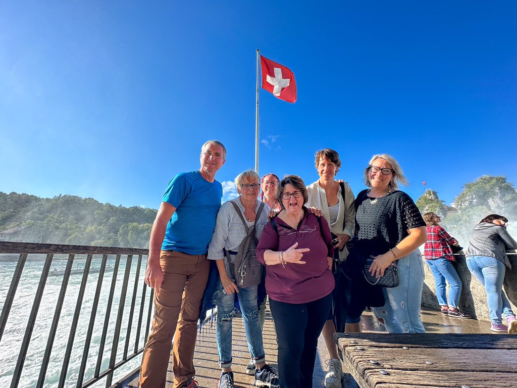 Happy Swiss National Day with local Deaf people at Rhine Falls (Rheinfall)!

#JoelTravel #NoBarriers #DeafNation #Deaf #RheinFall #RhineFalls #Switzerland #Europe #inLOVEwithSWITZERLAND #IneedSwitzerland #VisitSwitzerland #waterfall