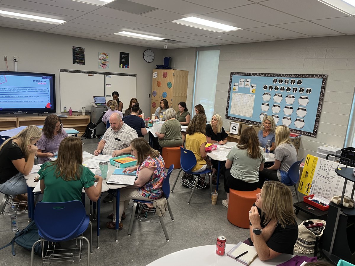 GMSDmathcoach's tweet photo. 4th - 6th grade teachers diving into new standards, collaborating on a task and working on vertical alignment in preparation for a new year. #studentsuccess @gmsdTLA @gmsdk12 @TLAinstructsup @WeAreRiverdale @FarmingtonElem @FHES_gmsd @DogwoodES https://t.co/F8dyZ6EUDx