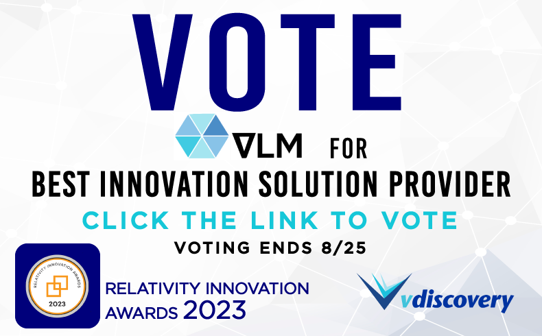 vdiscovery's tweet photo. Make sure you vote for us! https://t.co/W9Qnsle340 #RelativityFest #eDiscovery #LegalTech #legaltechnology #litigationsupport #LegalOperations #legalservices #litigation #LegalSupport https://t.co/OXLLkVA22O