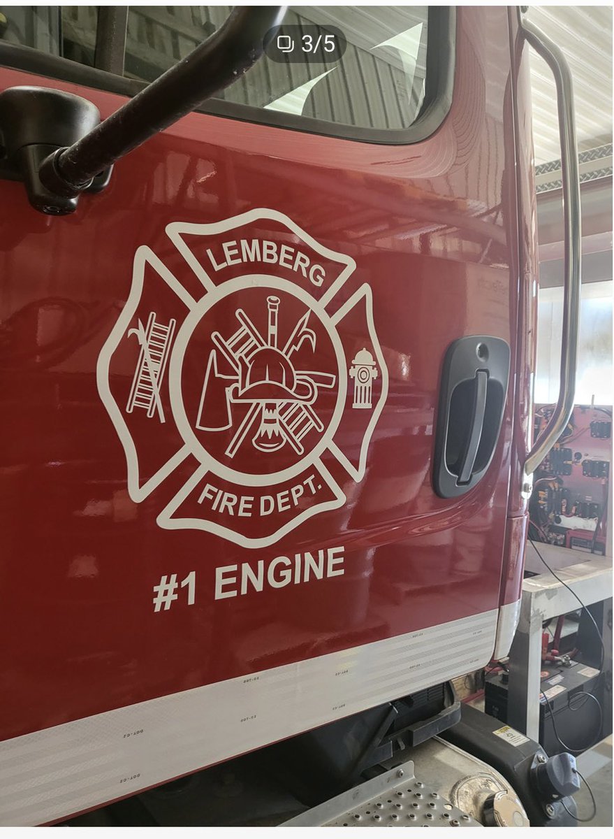 SourceMike's tweet image. Lemberg Fire Department
New Truck 
Design and reflective decal kit installed by Source Embroidery
