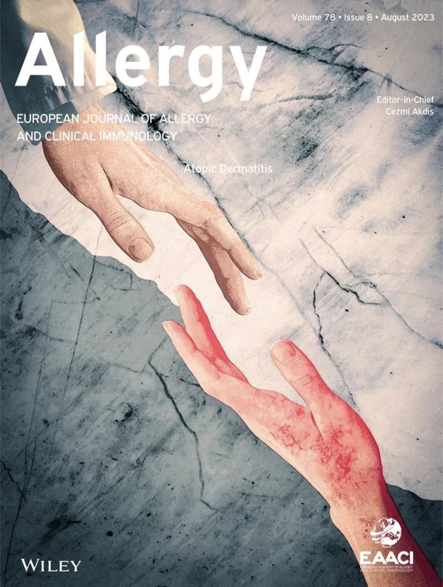 Atopic dermatitis is a major global health concern. This chronic inflammatory skin disorder affects individuals of all ages, with substantial impacts on their quality of life and general health care burden. Proud of this months cover. 
#Allergy_journal