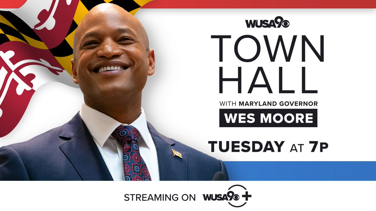 pgcps's tweet photo. Tune in to the @wusa9 town hall with Governor @iamwesmoore to learn about his plans for Maryland, including education! You may even spot Superintendent @MillardHouseII! #PGCPSProud https://t.co/tHNUGyQbKl