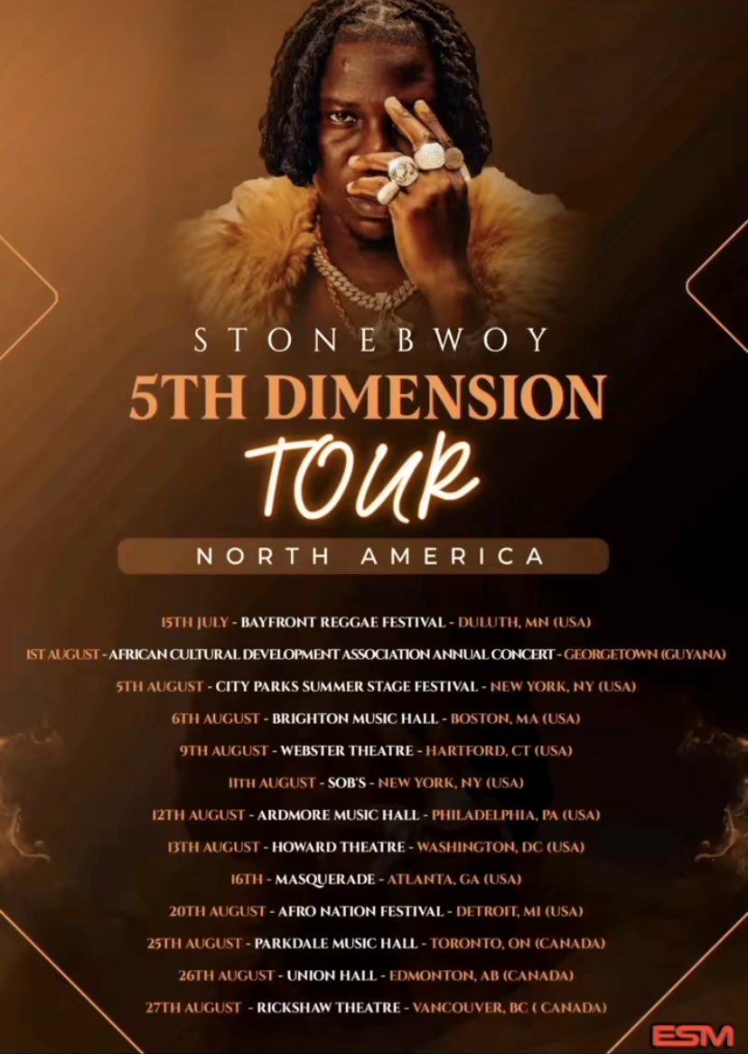 BhimNativesGh's tweet photo. STONEBWOY '5TH DIMENSION' NORTH AMERICA TOUR 🇺🇸🇬🇾🇨🇦!

13 Concerts/Festivals, 1 down, 12 more to go. ▫️'Emancipation Festival' - Guyana🇬🇾 National Park tonight. #5thDimensionWorldTour 🌍🇬🇭🔥 https://t.co/OfrglMAySH