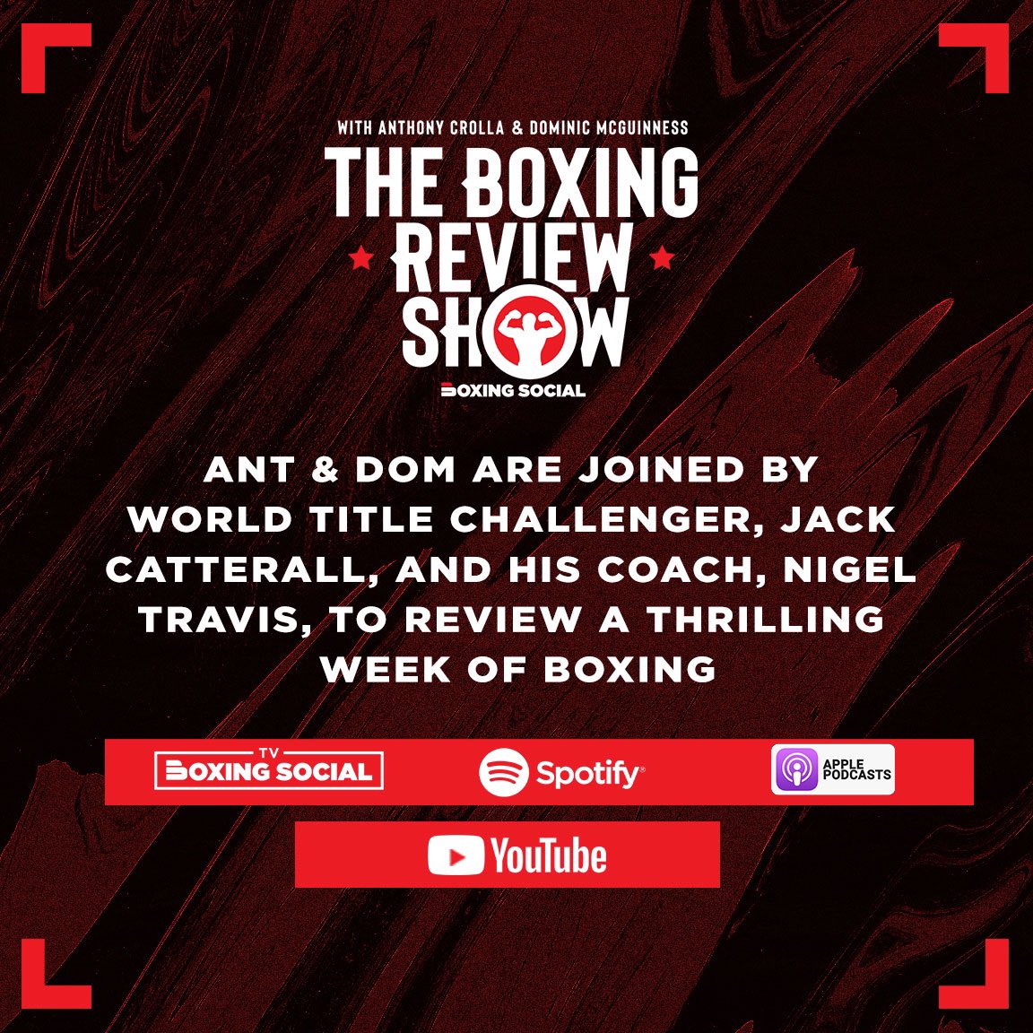 boxing_social's tweet photo. π§ππ ππ’π«ππ‘π π₯ππ©πππͺ π¦ππ’πͺ with Ant Crolla, Dom McGuiness and special guests, Jack Catterall and Nigel Travis! π₯
ππ©πππππππ π‘π’πͺ on the Boxing Social TV app πΊ
π https://t.co/RWRwCLQcTf
#TheBoxingReviewShow #Boxing https://t.co/7um5R4Gj3h