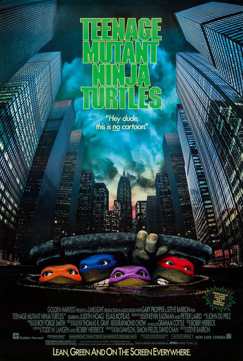 TheCartoonBase's tweet photo. New Fan made poster for 'TEENAGE MUTANT NINJA TURTLES: MUTANT MAYHEM' calls back to the 1990 film. https://t.co/AiuoZj7YZn
