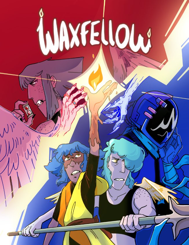 Twitter dying etc. etc... but first!!! It's my birthday!!! For a present, all I ask is you check out my webcomic Waxfellow!!! It's got gays, it's got scifi fantasy, it's got... space whales? 🔥 read on Tapas or waxfellow.space
