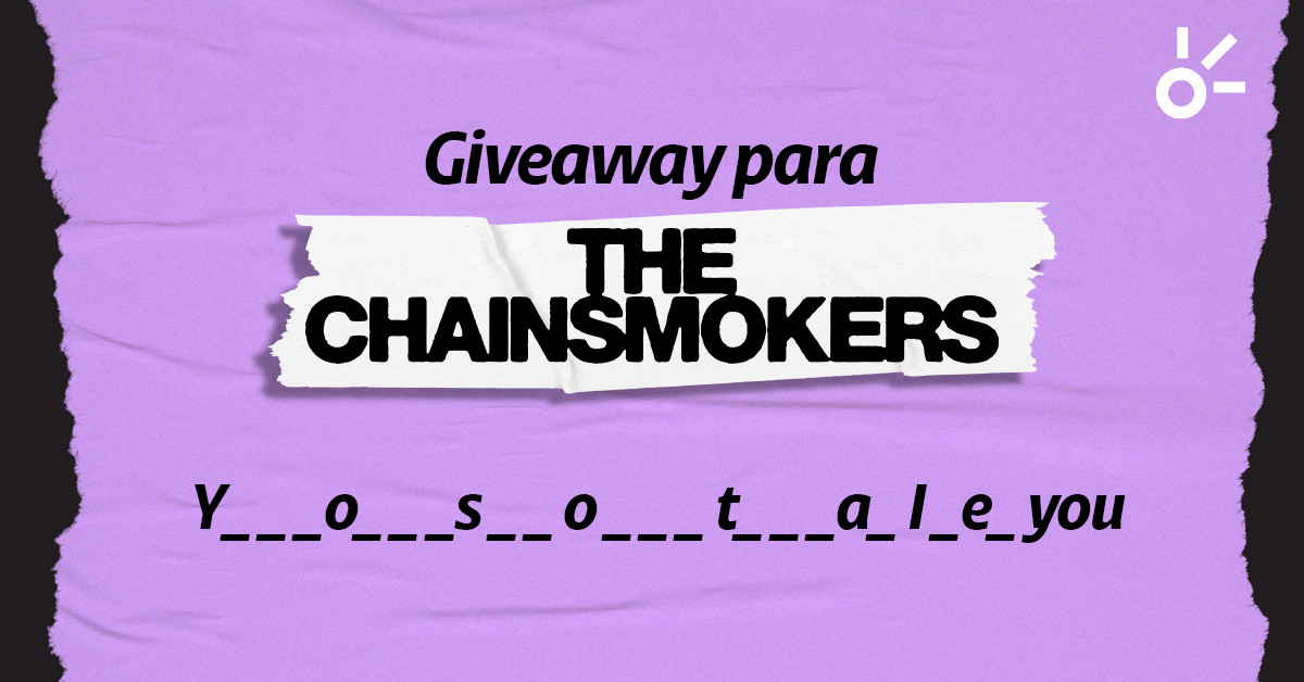 claroguatemala's tweet photo. 🤩🚨 ¡GANÁ ENTRADAS PARA EL CONCIERTO DE THE CHAINSMOKERS! 🤩🚨

Para participar solo tenés que responder este tweet con la frase correcta de la imagen y el hashtag #AmoGanarConClaro 🤪

Si querés tener más oportunidades de ganar dale ❤️ y 🔄 a este tweet. https://t.co/fTo5k029MW